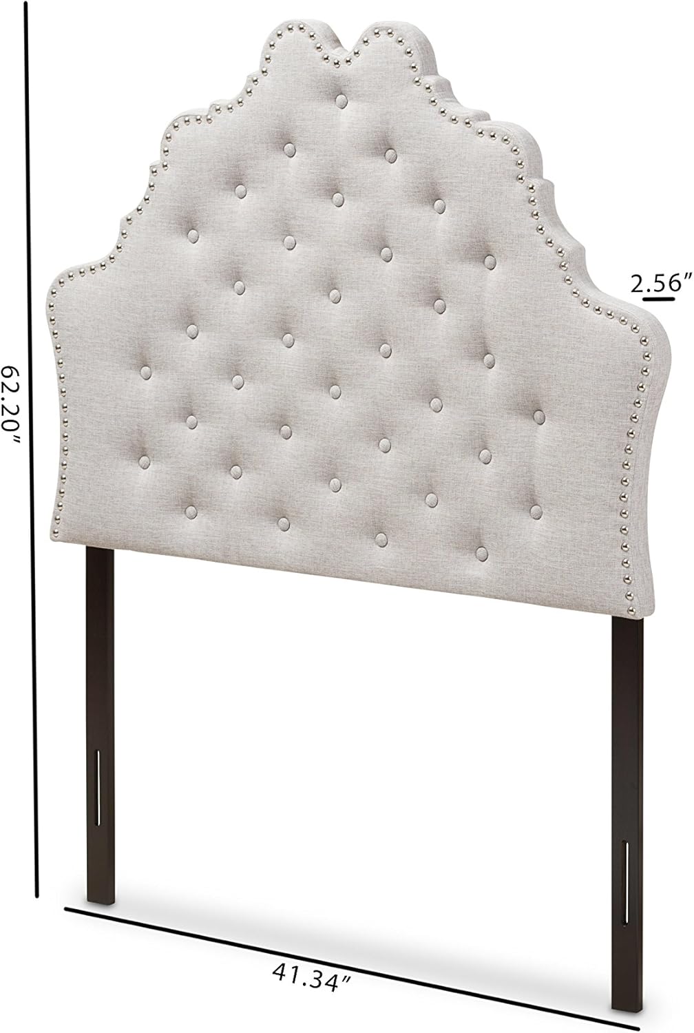 Baxton Studio Matilda Modern and Contemporary Greyish Beige Fabric Twin Size Headboard