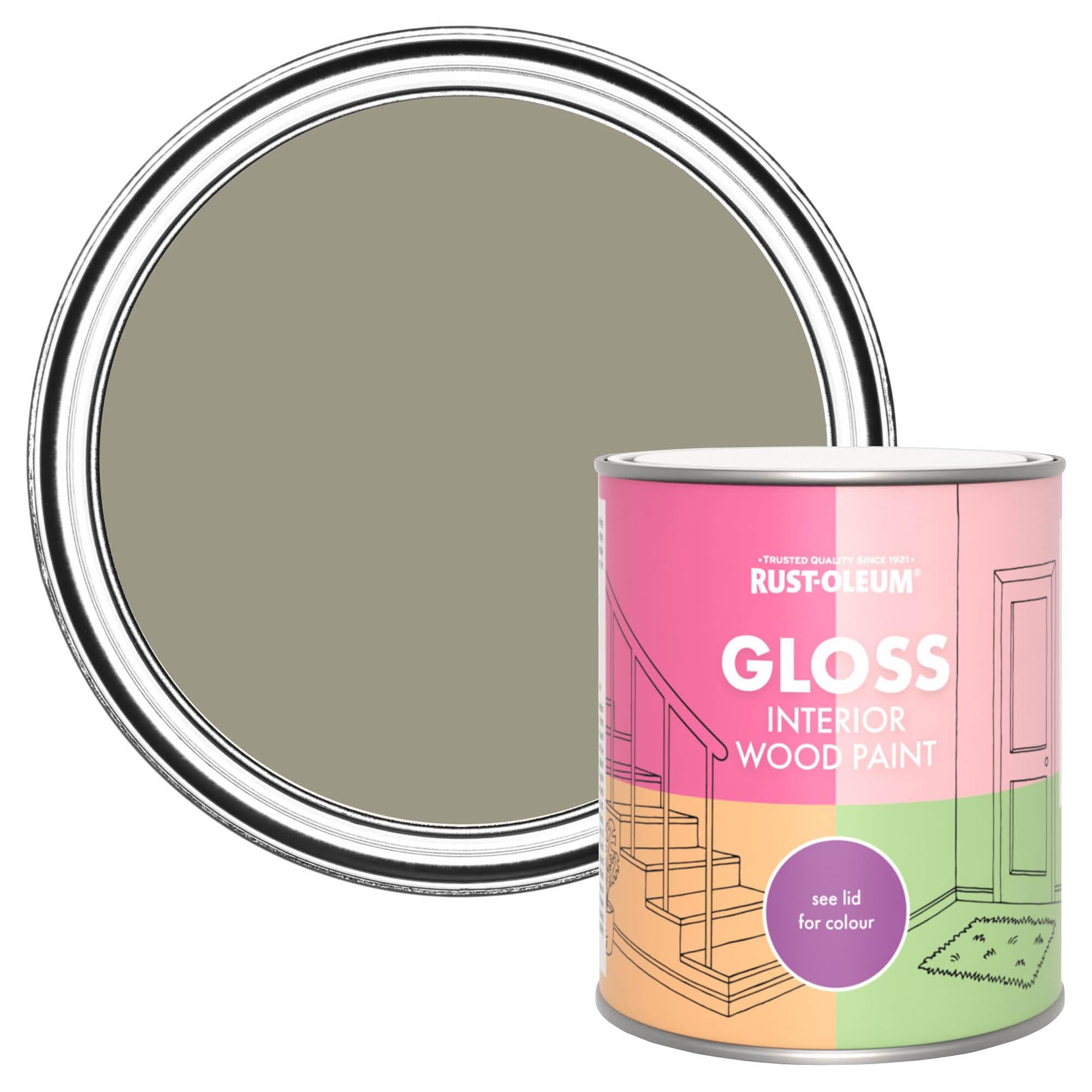 Rust-Oleum Grounded Green Interior Wood Paint In Gloss Finish - 750Ml