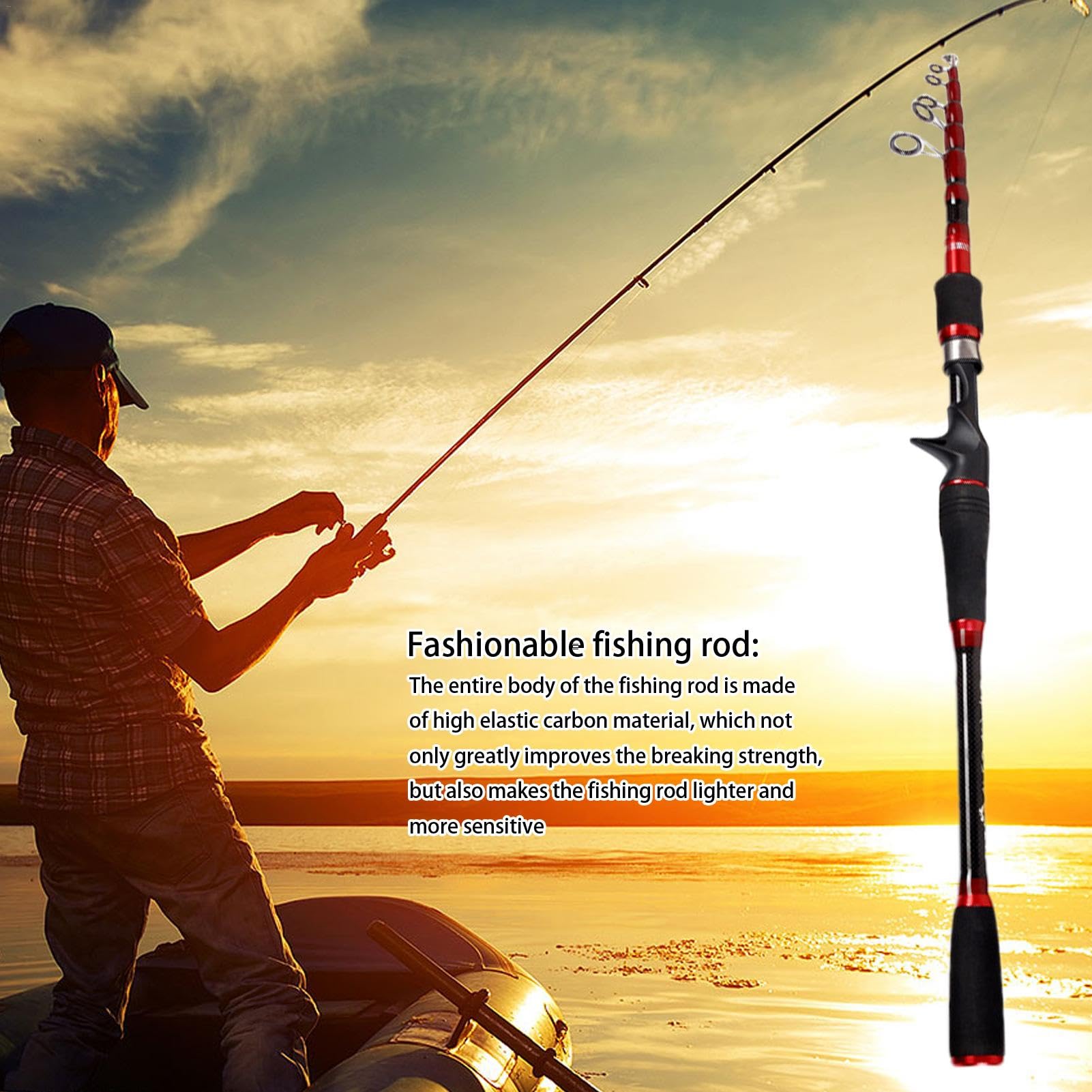 Amazon | 釣竿 - カーボン釣竿、伸縮式釣竿 | ロッド・竿ポータブル