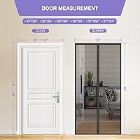 Vista 6 de Titan Mall Puerta de tela de alambre magnética con cierre automático superhermético, y cierre de gancho y bucle para el marco completo