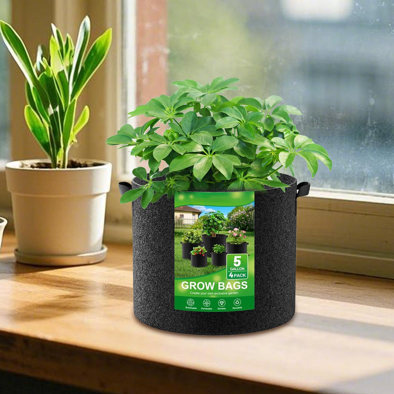 Sacs De Plantation Pour 4 Pièces De Pots En Tissu Pour Repiquage