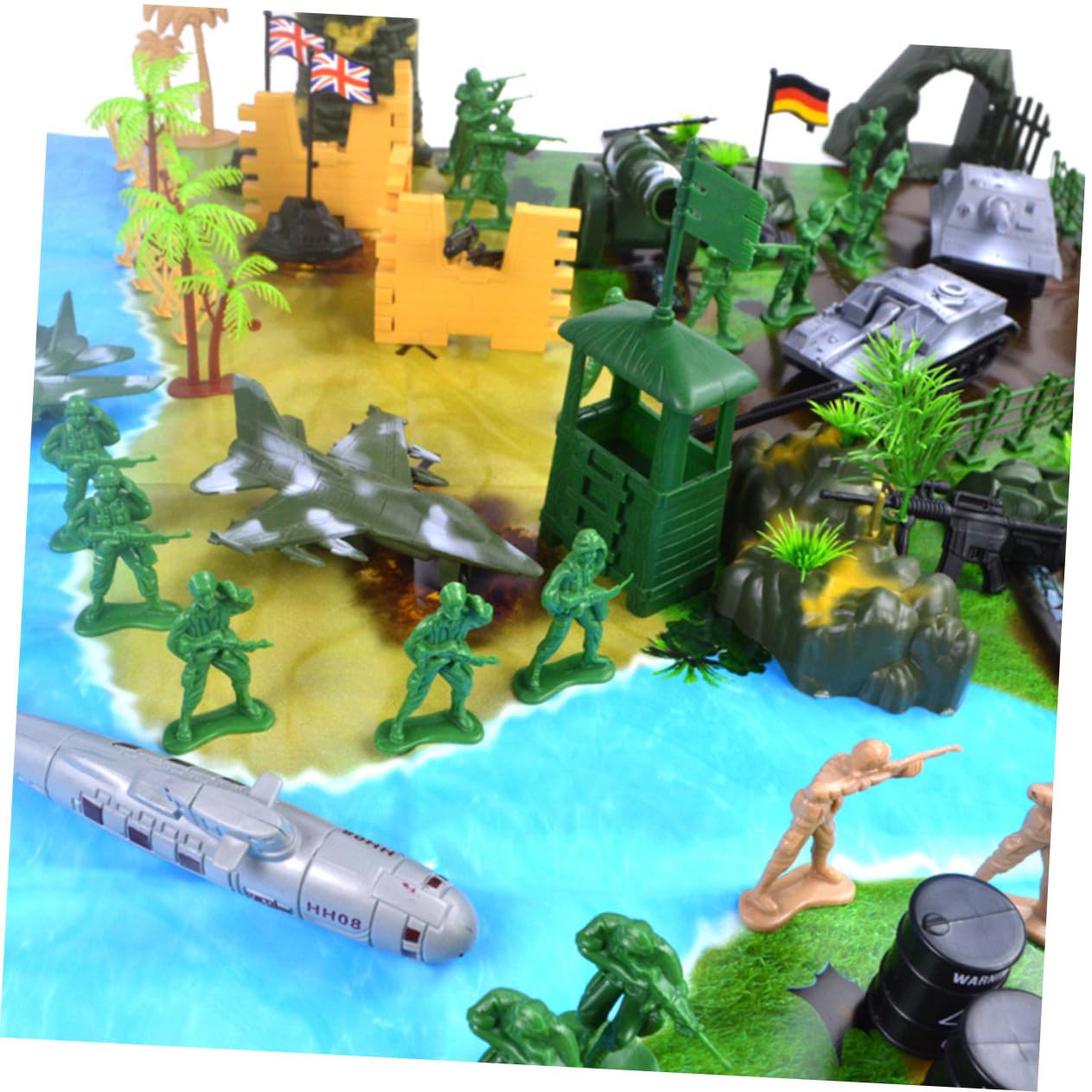 UPKOCH 130 pezzi Soldatini Militari per Modellismo e Gioco da Tavolo Miniature Resistenti e Dettagliate per Scenari di Battaglia su Tavoli da Sabbia