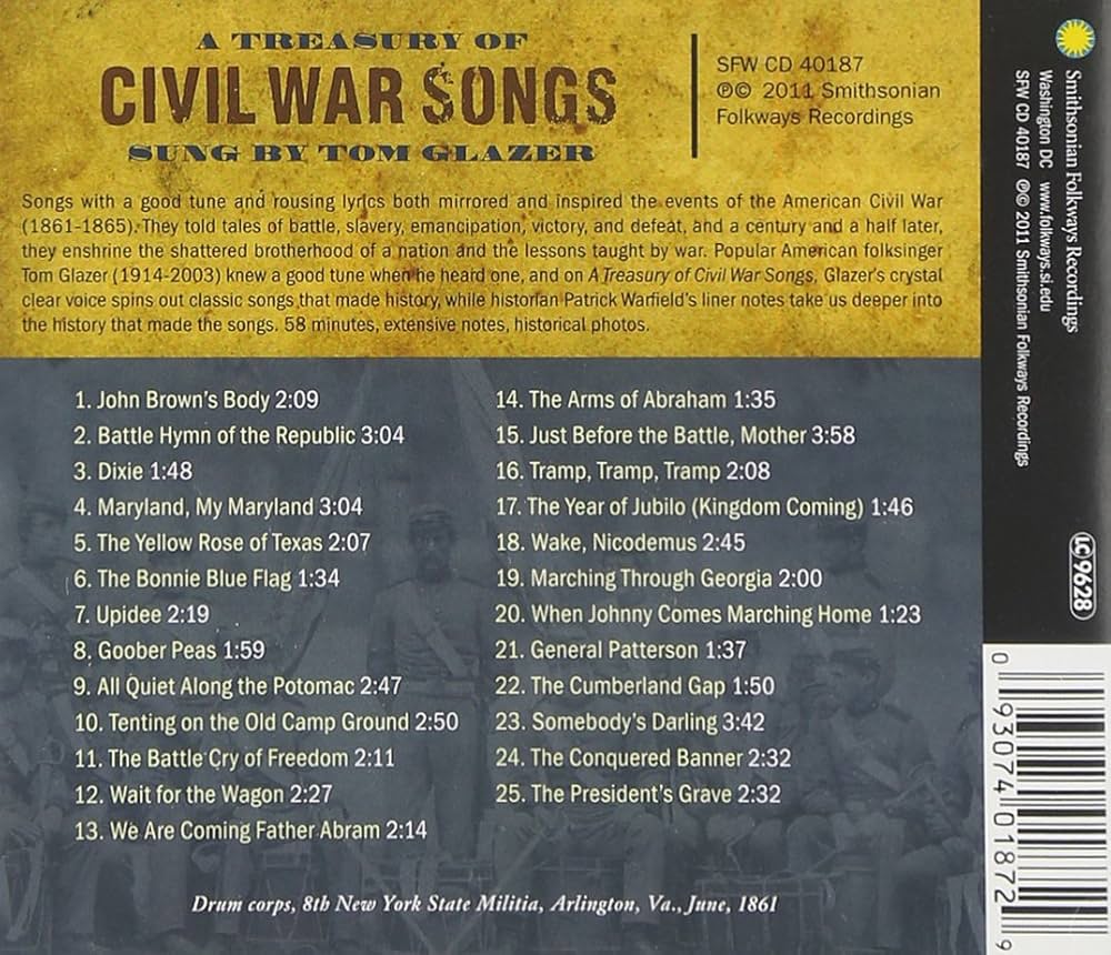 Tom Glazer, Julia Ward Howe, Henry Clay Work, Harry McCarthy