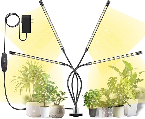 Miniatura 1 de bseah Luces de cultivo para plantas de interior, luces de crecimiento para arranque de semillas y encendido y apagado automático de espectro