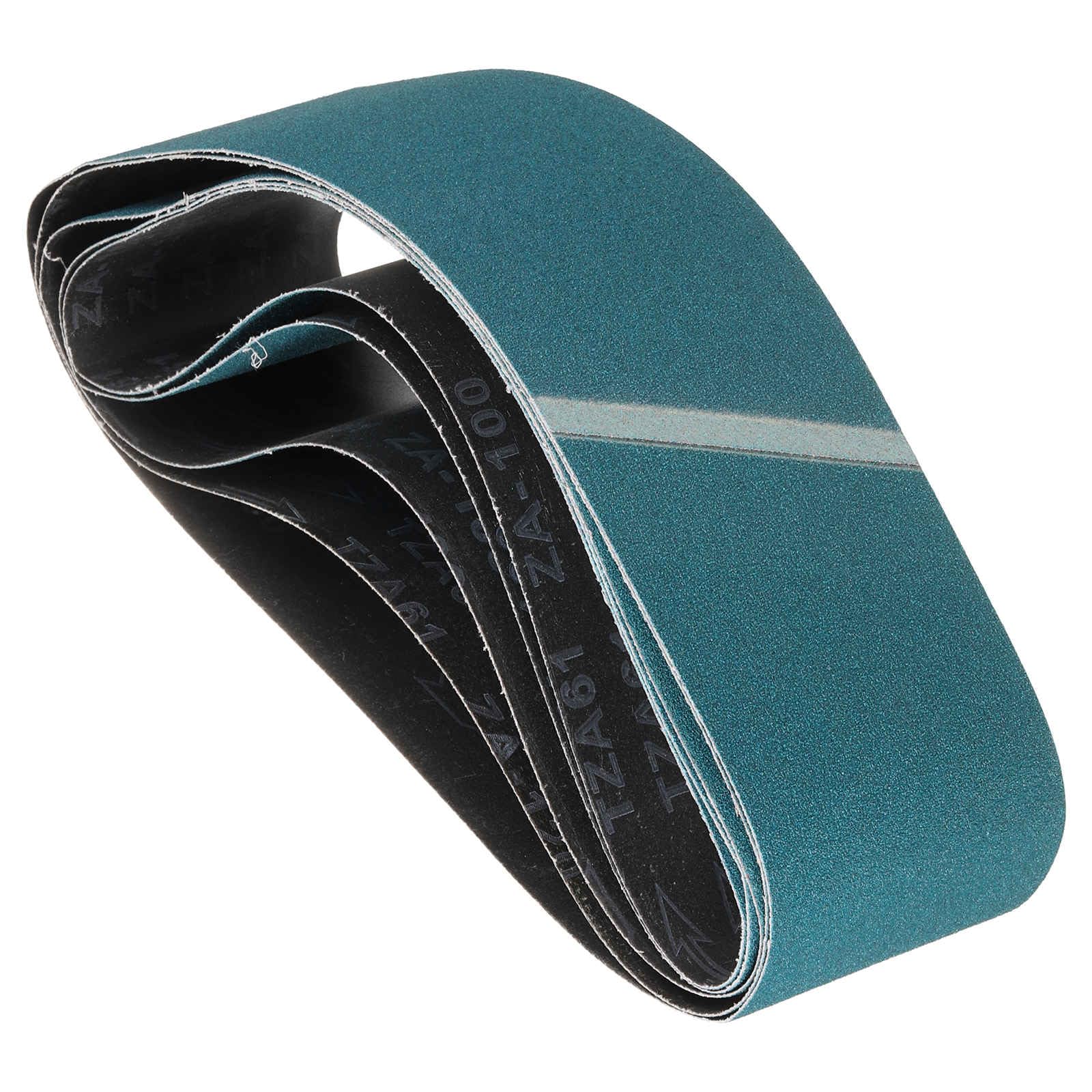 Kozelo 5 Pack Sanding Belts 100mm x 915mm 100 Grit Zirconia Abrasive Belt Sander Paper for Belt Sander Metal Grinding Wood Working Weld Rust Removal