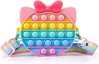 ENVEE Pop Borsa it Fidget Toys, Push Bubble Sensory Squeeze Borsa a Tracolla Pop Anti-Paura Giocattoli Pop Ciondolo Borsa a Tracolla Zaino Zaino per Adulti Bambini