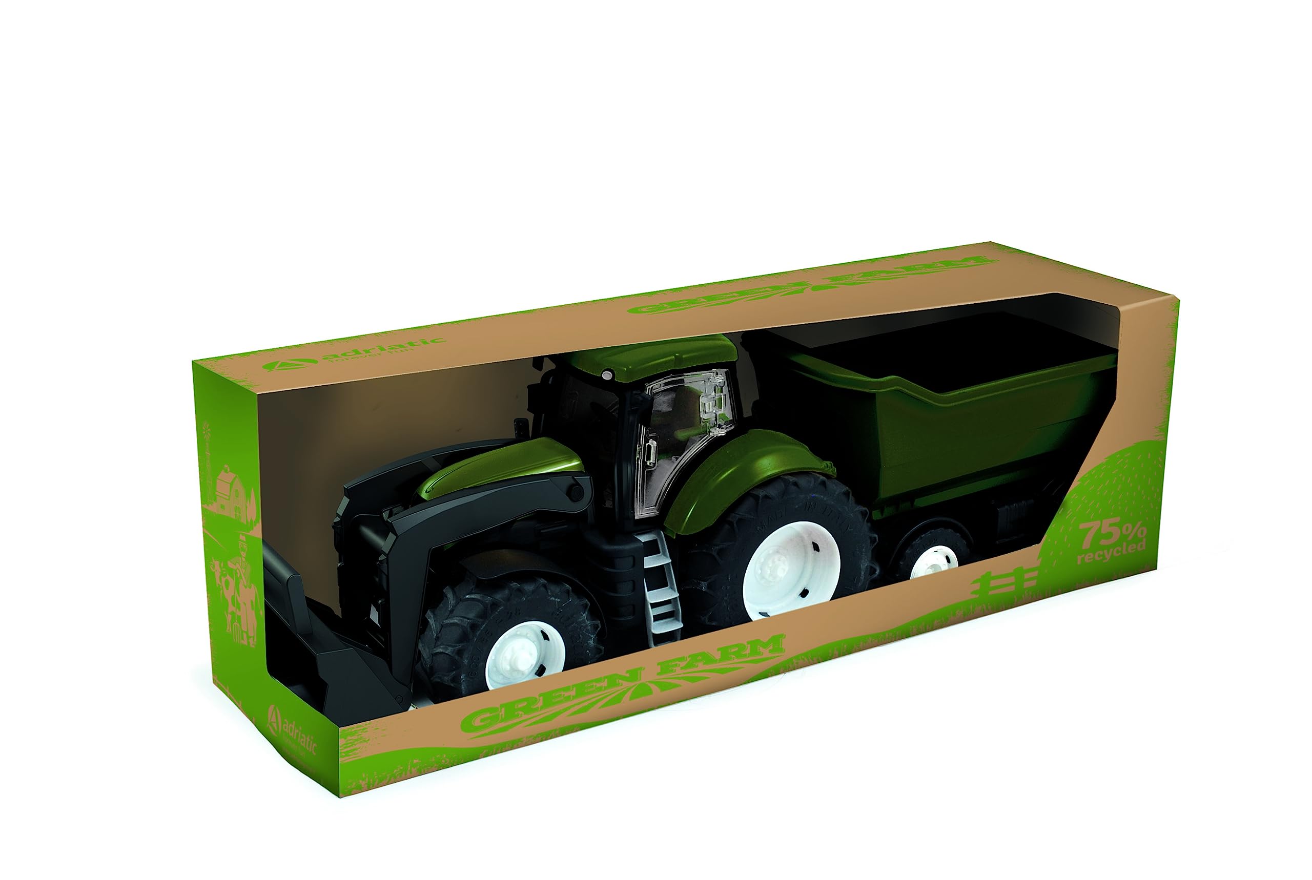 Z232L TRATTORE NEW LIFE CON BENNA E CASSONE ALTO COL. VERDE