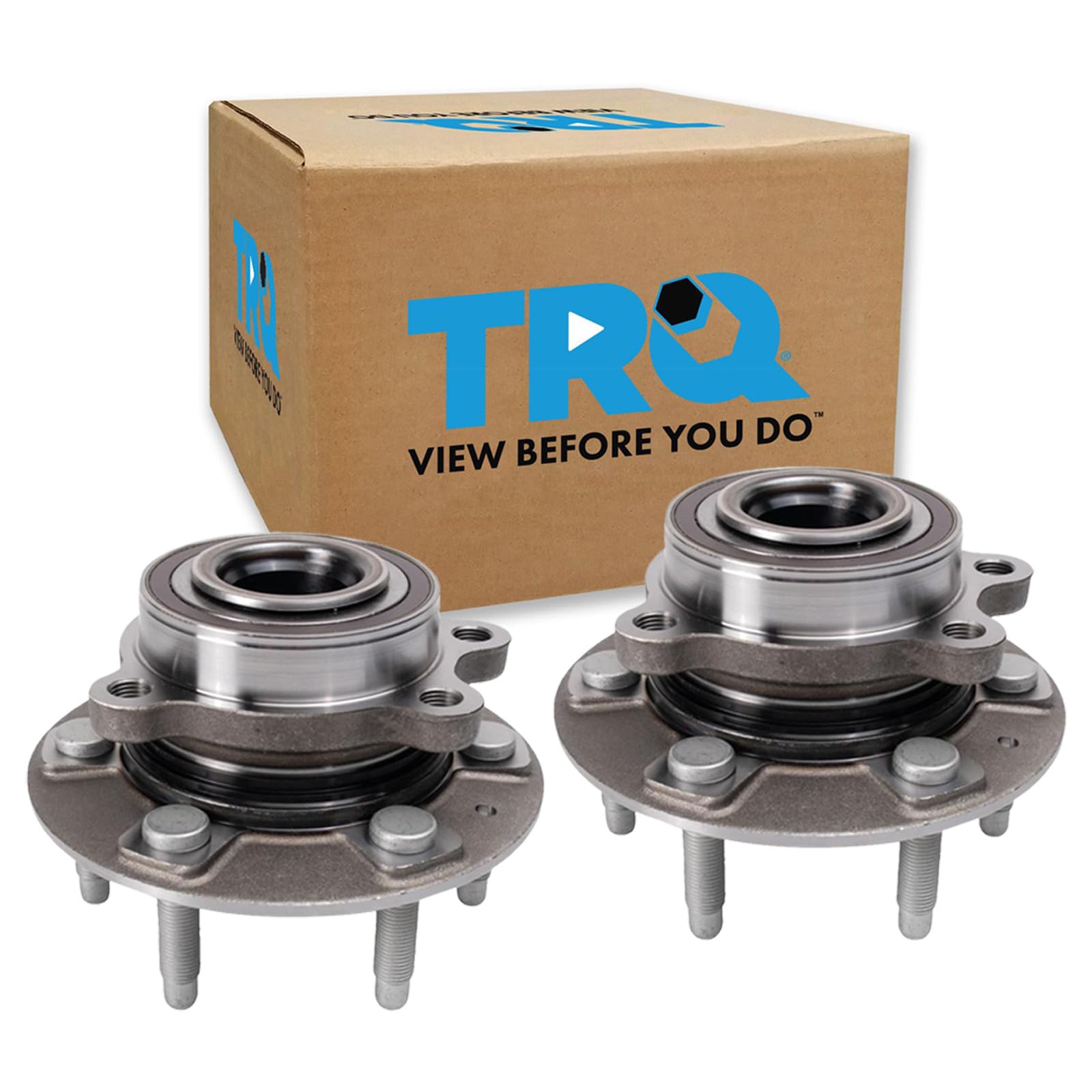TRQ Front Wheel Bearing and Hub Assembly Set 2 Piece