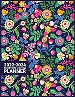 Vista 1 de 2022-2024 Three Years Monthly Planner Pretty Flowers Monthly Planner 22-24, 38 Months Starting from December 2021 to January 2025, Beautiful