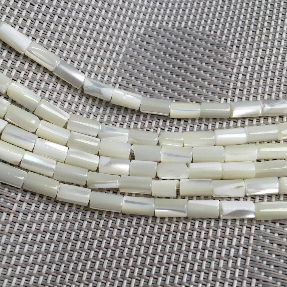 Natural Mother of Pearl Shell Cylinder Tube Loose Gemstone Beads for Jewelry Making 4x13mm - Image 2