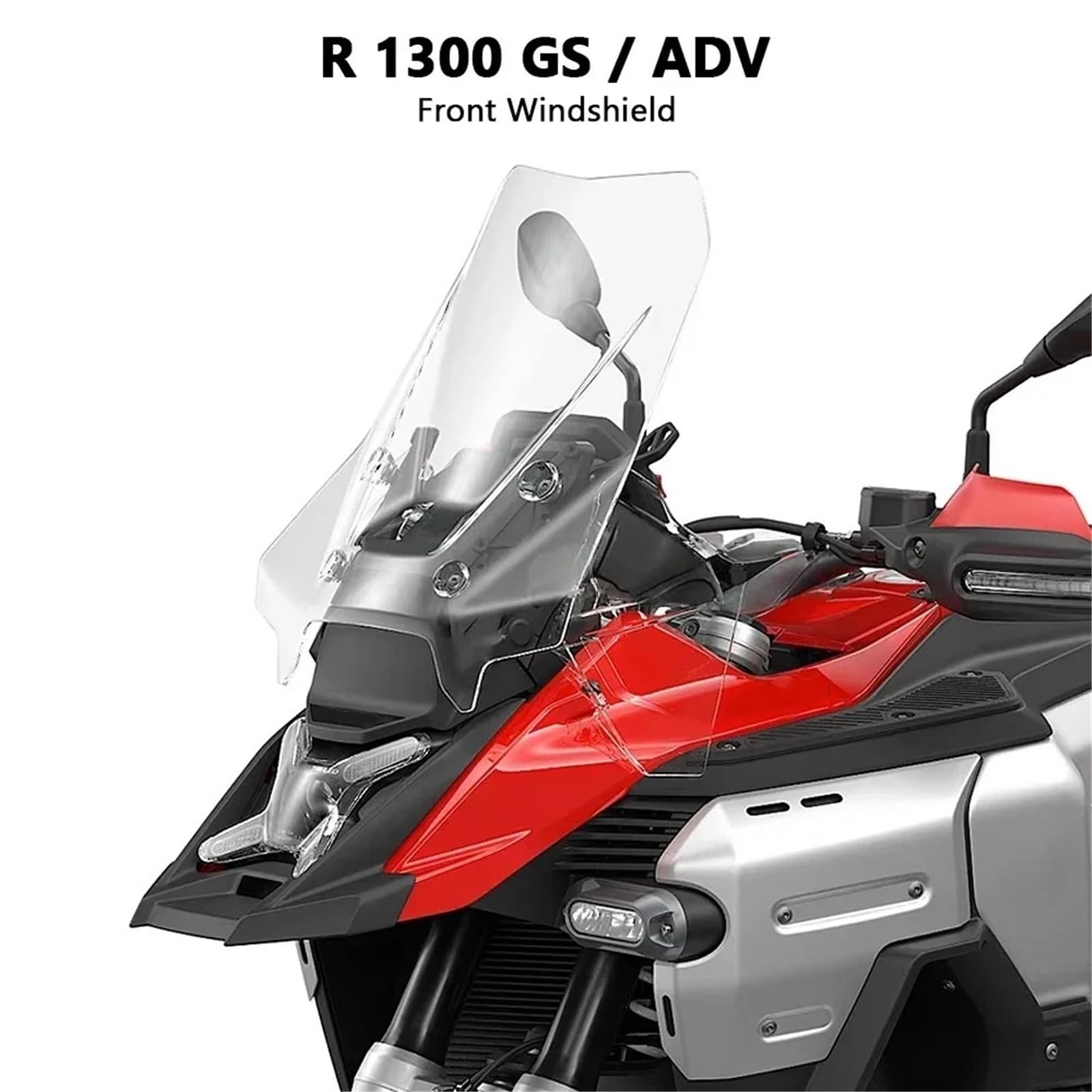Parabrezza Moto Spoiler Adatto per BMW R1300GS GS 1300 R1300 GS Adventure Deflettore del vento Carenatura Parabrezza espanso Parabrezza(Transparent)