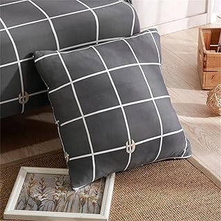 Federa per Cuscino in Tessuto per La Casa con Stampa Quadrata per La Decorazione D'Interni della Camera da Letto 6Pcs 18x18Inch(45x45cm)