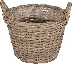 colourliving Wicker Basket with Handle Potato | Wicker Baskets in Various Sizes Plant Basket Willow | Handmade Wicker Basket for Planting and Storage (30 cm)