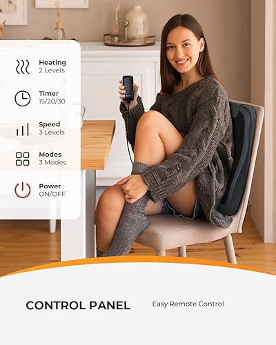 Miniatura 6 de CooCoCo Masajeador de espalda con calor, masaje Shiatsu de espalda baja con rodamiento hacia arriba y hacia abajo, masajeador elegible FSA HSA para