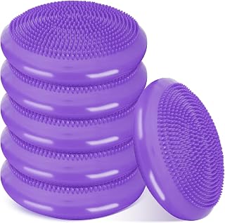 Amylove 6 Pcs Wiggle Seat Inflated Wobble Cushion for Sensory Kid 13 Inch Balance Disc Kids Flexible Seating Exercise Sensory Pad Chair Cushion for Classroom Office School