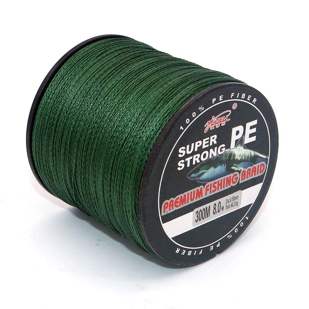 Lot De 2 Fils De Pêche Tressés 600m Vert - Polyéthylène 4 Brins 40kg Heavy Duty Pour Pêche Mer Et Eau Douce
