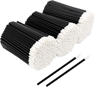 BTYMS 700 Pack Disposable Lip Wands - Lint-Free Lipstick Gloss Applicators, Lash Extension Brushes & Makeup Tools