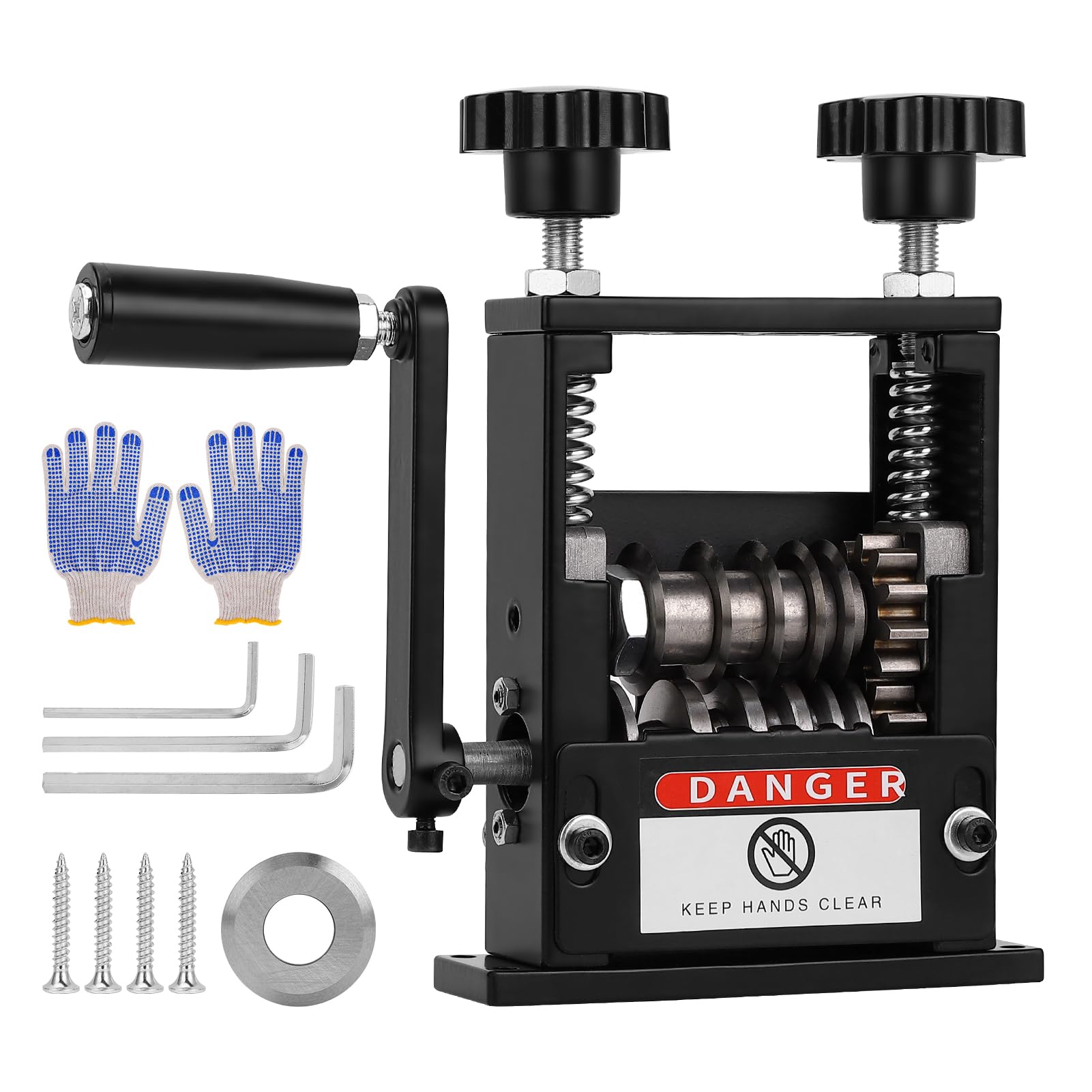 Wakects Wire Stripper Machine, Cable Stripper Tool Manual Automatic Drill Operation 6 Hole 5 Blades for 1-17mm Scrap Recycling