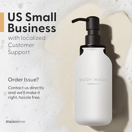 Vista 15 de MaisoNovo Dispensador de champú y acondicionador, dispensador de jabón de ducha montado en la pared, juego de 3 botellas de plástico transparente