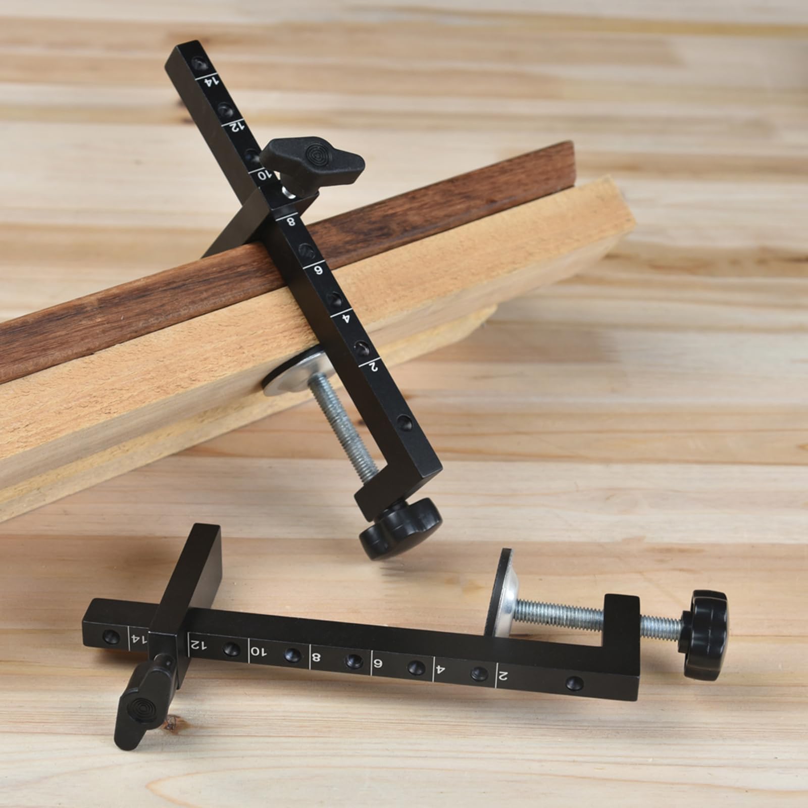 Set di morsetti a F, confezione da 2 morsetti da 14 cm, morsetto a F a cambio rapido, morsetti a barra con apertura massima 14,2 cm, morsetti per legno per lavorazione del legno e lavorazione del