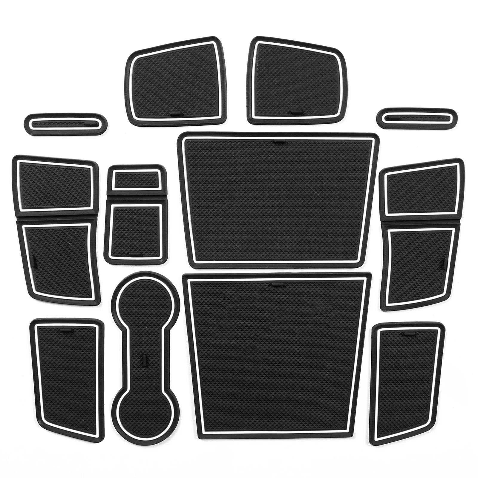 ahhccne Rubber Mats for Centre Console for Renault Captur 2019+, LHD Rubber Mats for Centre Console