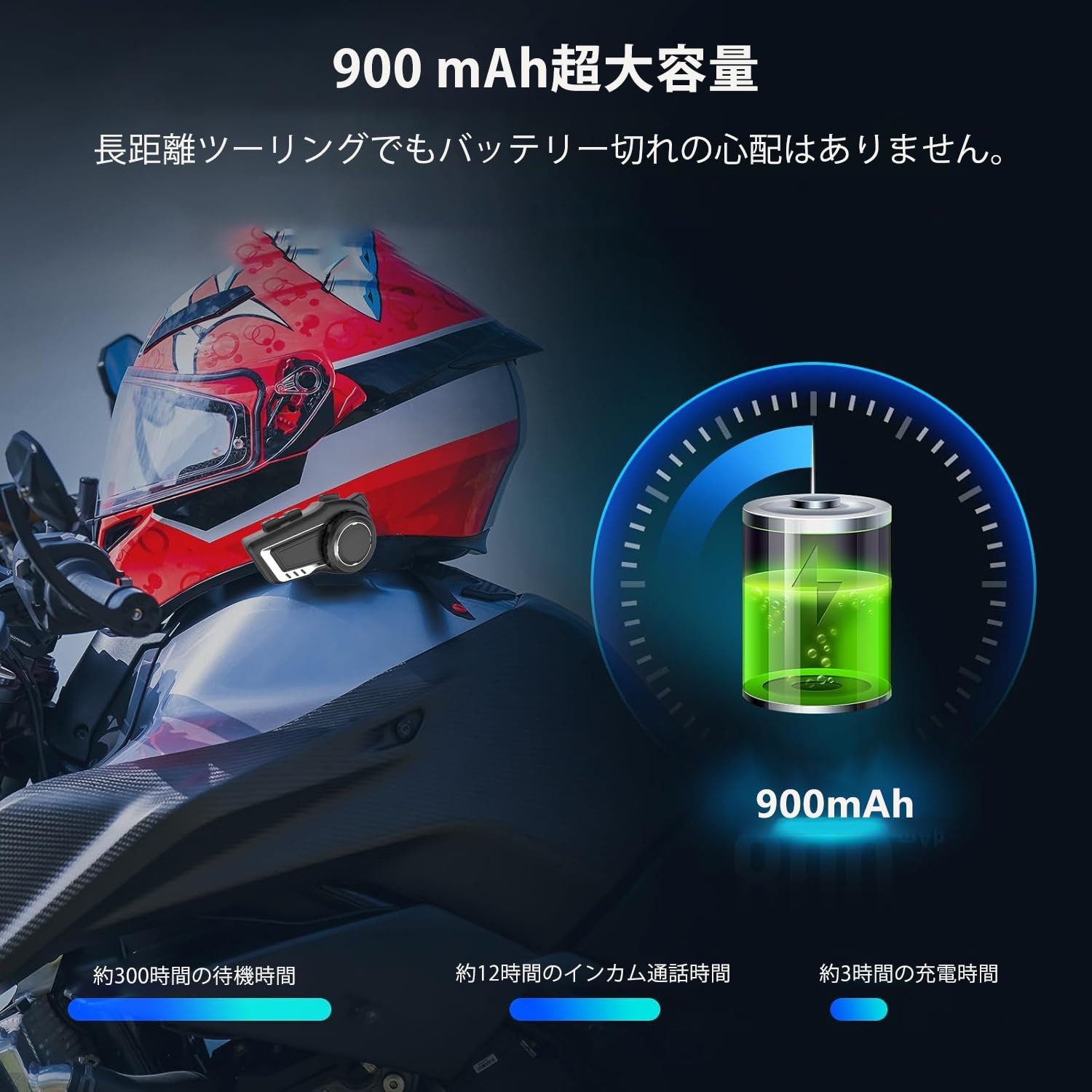 Amazon.co.jp: QPLOVE バイク用インカム【Meshグループ通話対応・10人