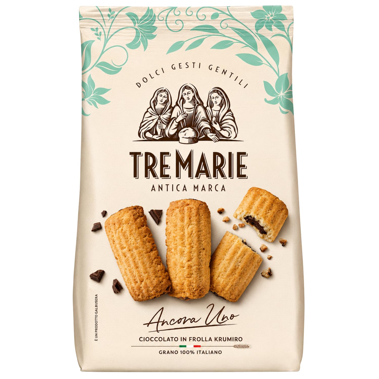 Biscotti Frolla con Cuore di Cioccolato 315g Krumiro Croccante Snack Dolce Premium Variazioni 4/8/12 Confezioni (12 PEZZI)
