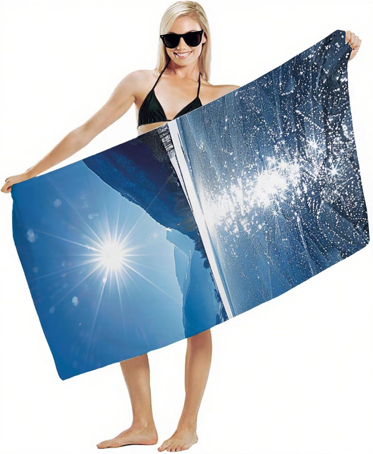 Beach Towel 90x180cm Bath Towels, Quick Dry Microfiber Towel, Sand Free, Super Absorbent, Lightweight, Compact Design, Towels for Bathroom Travel, Pool, Gym, Camping, Beach Vacation Essentials A2-725