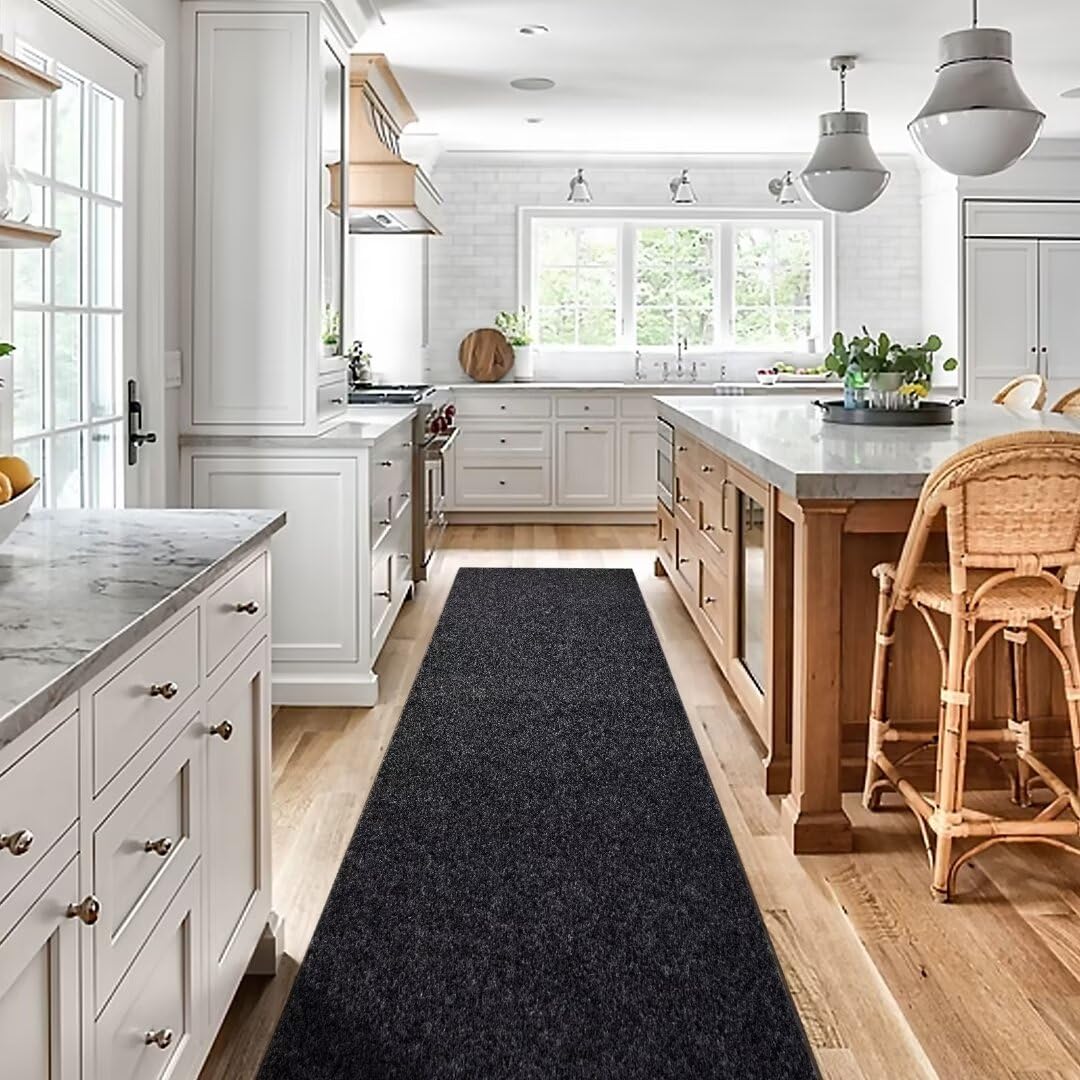 Gotohipi Runner Rug 2'x25'Indoor Outdoor Utility Carpet,Area Rugs with Non Slip Rubber Backing for Hallway Kitchen Entryway Balcony Garage Stair