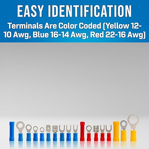 Miniatura 3 de Jonard Tools TCK-178X Kit de terminales de anilloorejeta sin soldadura con empalmes a tope, anillo, horquilla y terminales de pala, y crimpadora de