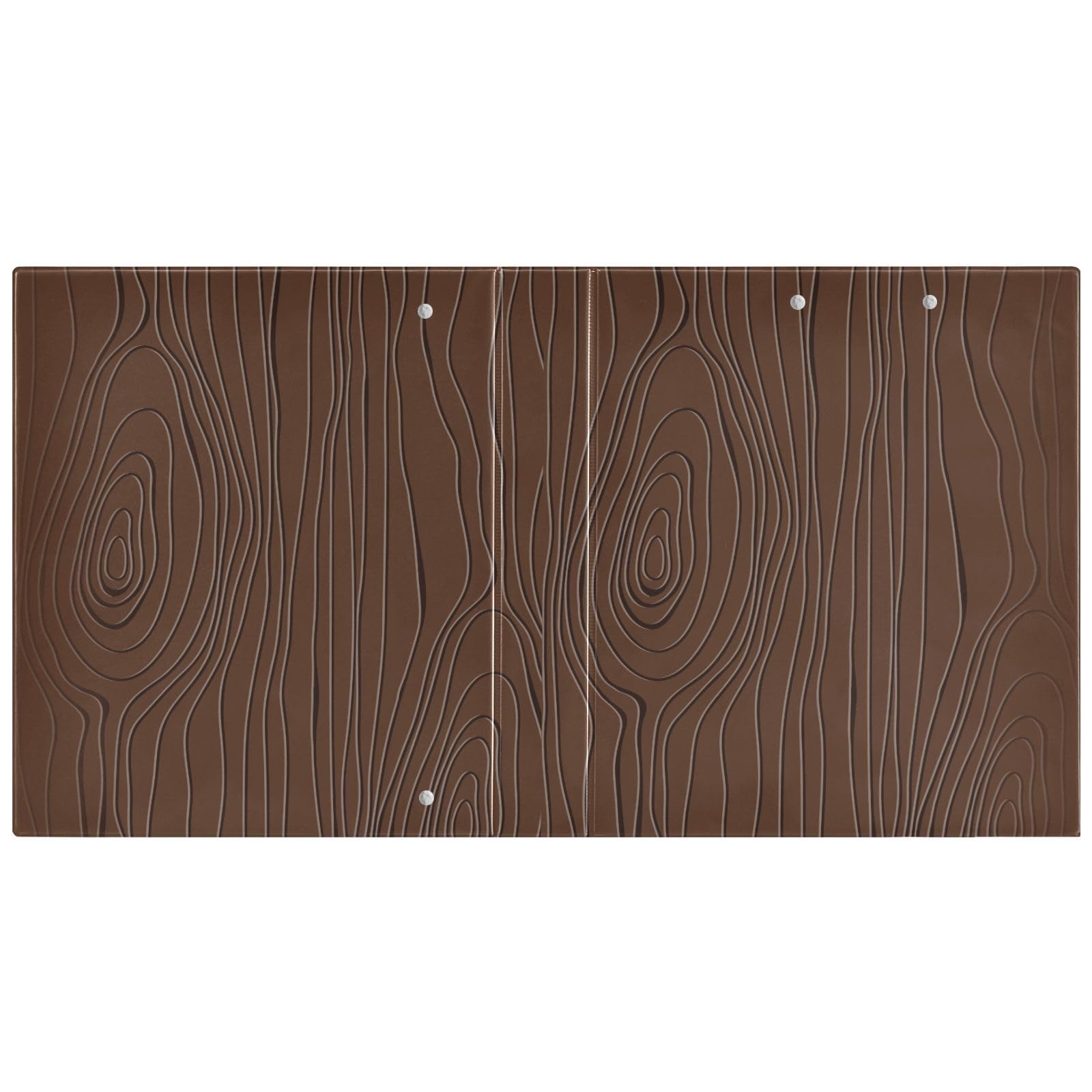 Reliures de 1,5 pouces en bois brun grain annuel