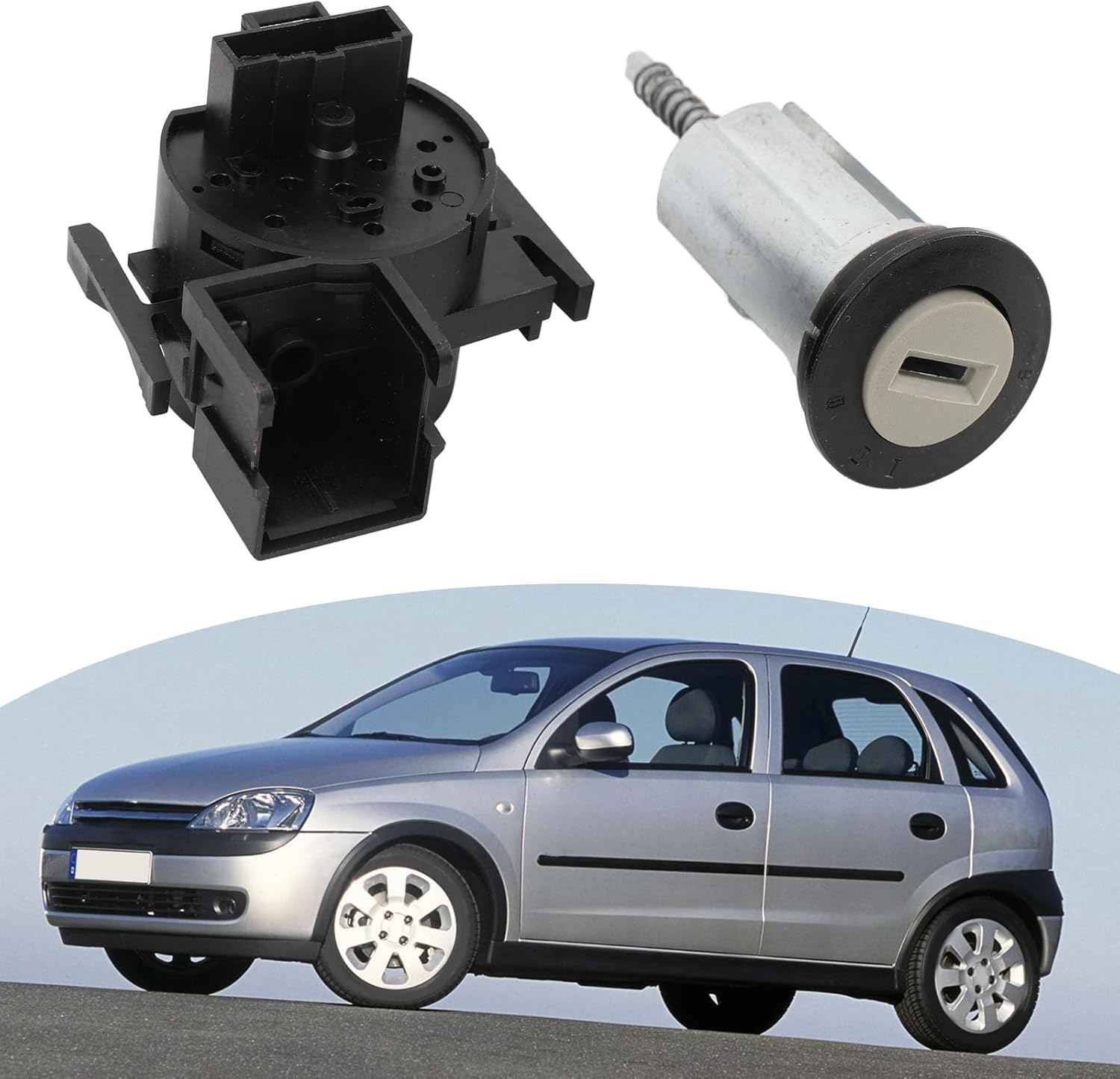 Ignition Switch Lock Cylinder Kit with Keys 93172805 Stable Performance Replacement for Opel for Corsa B C for Astra F G