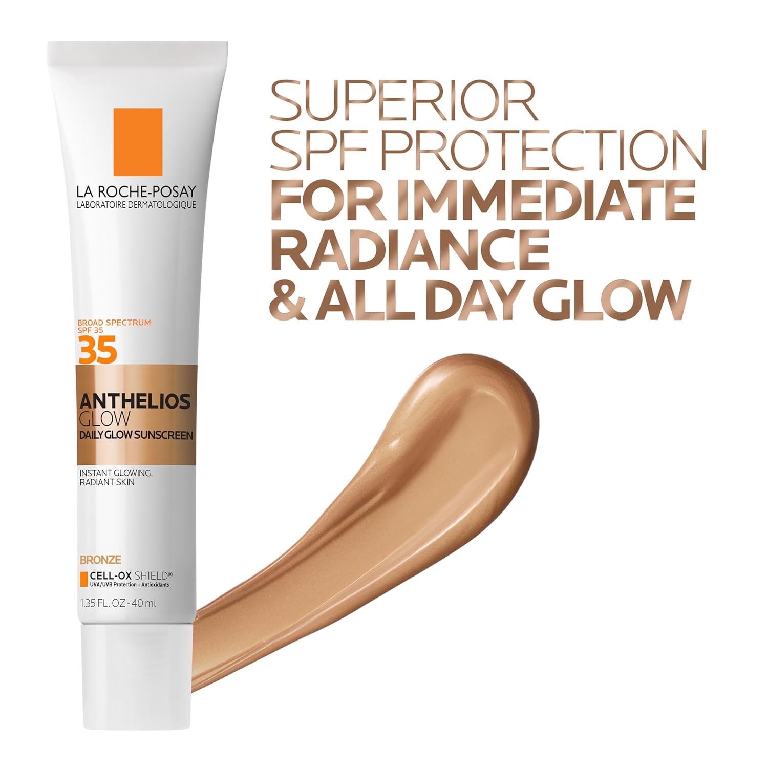 La Roche-Posay Anthelios Glow Tinted Sunscreen for Face with SPF 35, Broad Spectrum Protection, For All Skin Types Including Sensitive Skin, 24Hr Hydration, Lightweight & Fast Absorbing, Glowy Finish - Image 7