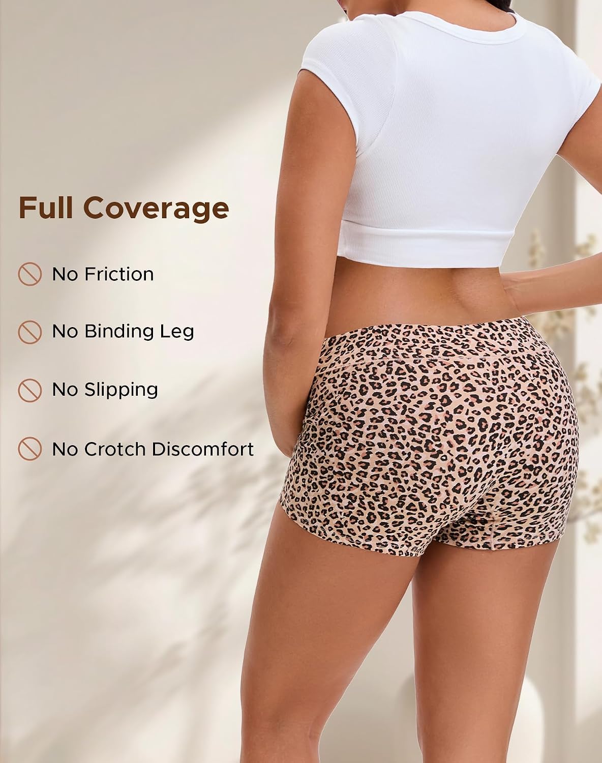 INNERSY Women's Maternity Underwear Cotton Pregnancy Boyshorts 4-Pack