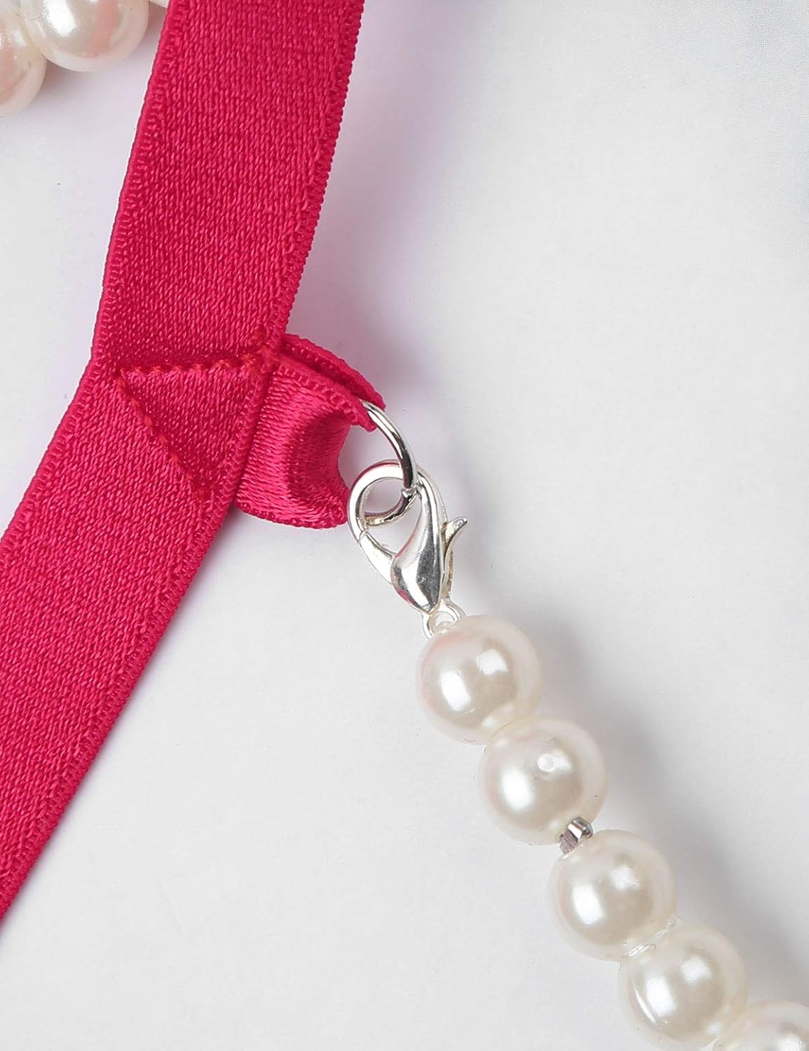 Women Sexy Opening Crotch Panties Female Lingerie Sexy Underwear with Pearls G-String Red Medium