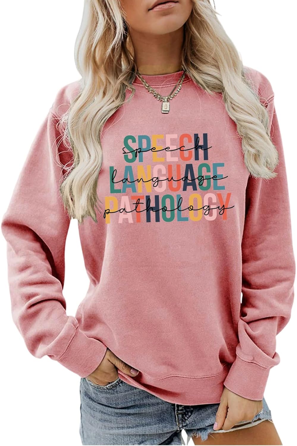 Speech Therapy Sweatshirt, Women's Speech Therapy Shirt, Language Pathologist Gift Long Sleeve Pullover