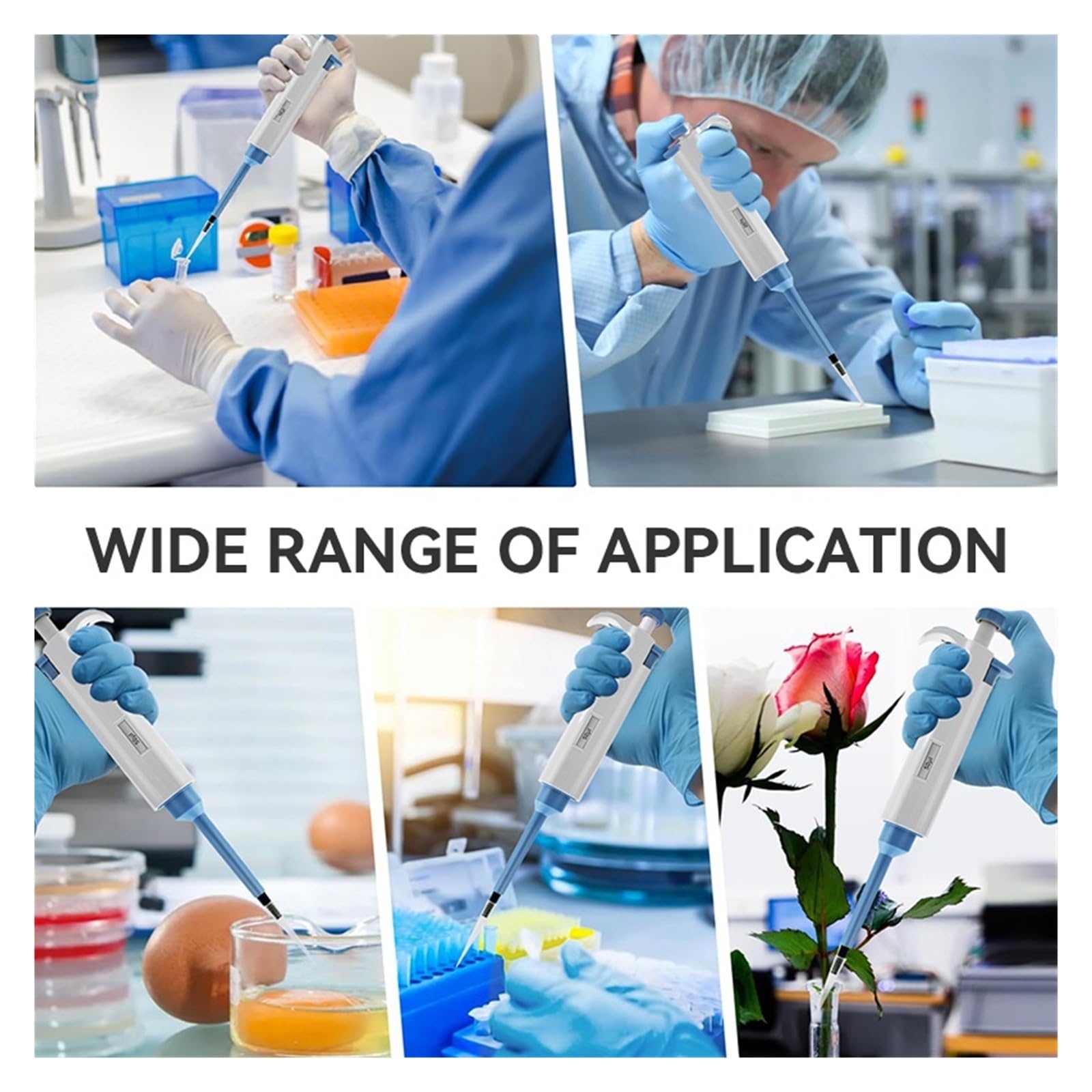 Pipeta, Pipeta laboratoryjna, mechaniczna, jednokanałowa, o wysokiej dokładności, do mikropipet laboratoryjnych(25ul)