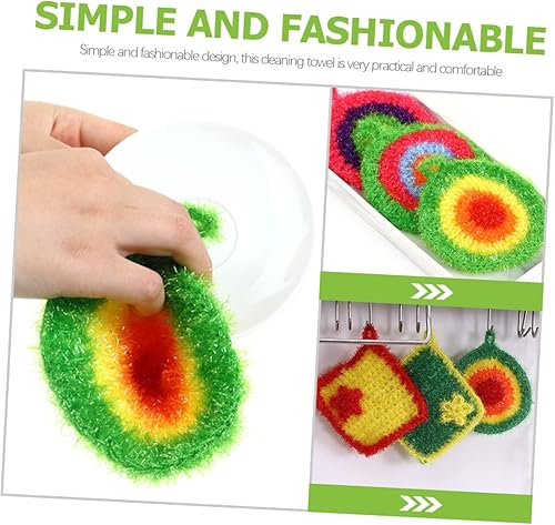 Miniatura 4 de Esponja para lavar platos, 5 piezas, paños pequeños, ropa absorbente de agua, almohadilla para lavar platos para la cara, toallas de limpieza