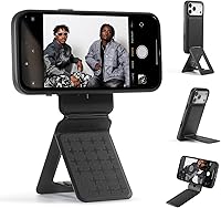 Vista 26 de MOFT Trípode para teléfono con palo selfie para iPhone, soporte de iPhone de múltiples ángulos, soporte de teléfono ligero y portátil, imanes Seafoam