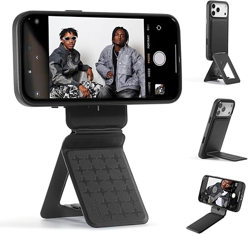 Miniatura 26 de MOFT Trípode para teléfono con palo selfie para iPhone, soporte de iPhone de múltiples ángulos, soporte de teléfono ligero y portátil, imanes Seafoam