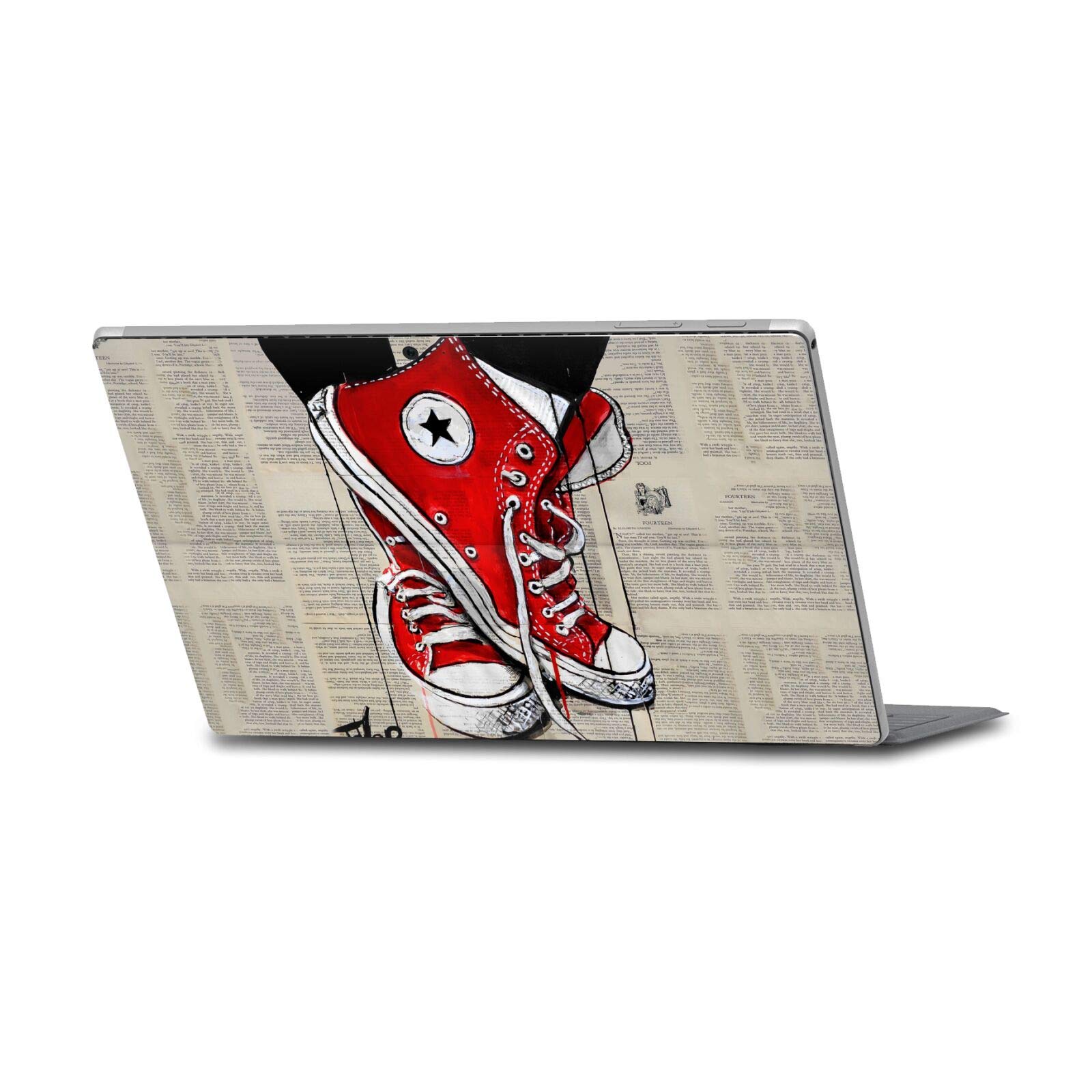 Autocollant vinyle LouiJoverArt Chaussures Encre Rouge pour Microsoft Surface Pro 4/5/6 - 7