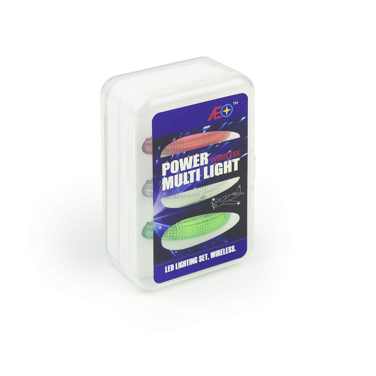 Wireless Multilight LED Light w/White/Red/Green Light for Night Flying