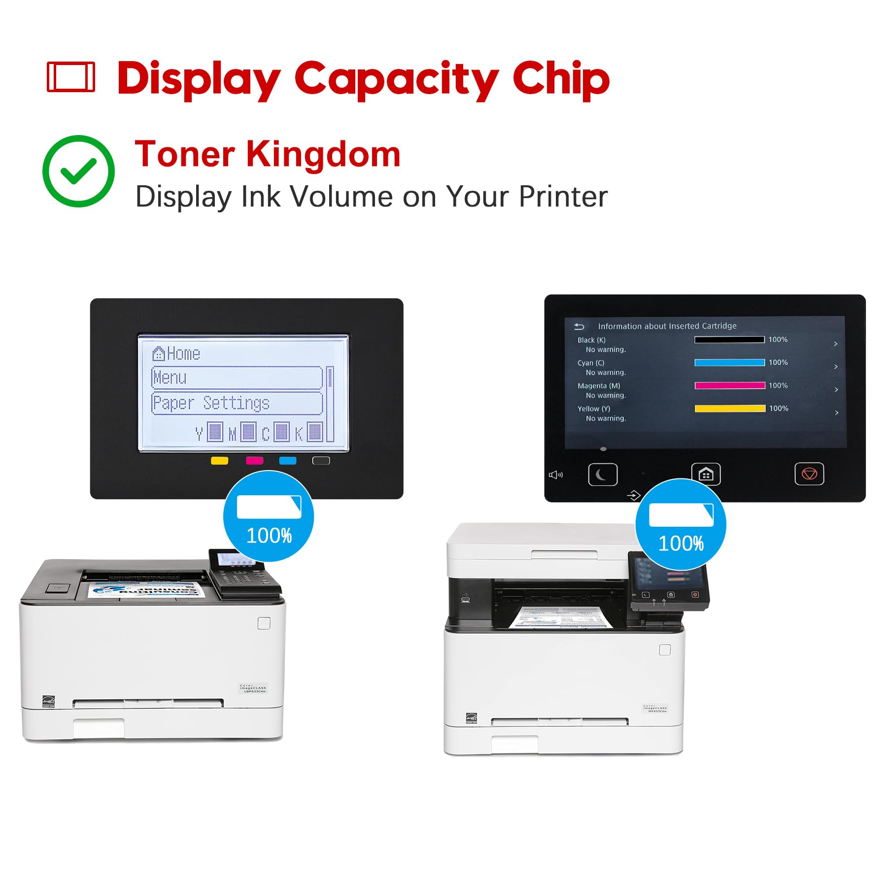 Toner Kingdom Canon 067H 067 - Juego de 4 Cartuchos de tóner compatibles con Canon 067H Compatible con Impresora de tóner Color ImageClass MF656Cdw LBP632Cdw MF653Cdw MF654Cdw LBP633Cdw