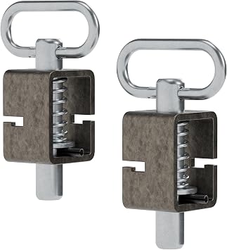 3-1/2 Trailer Gate Latch, Weld-On Spring Latch Lock, Heavy-Duty Trailer Latch with Plain Tube, Spring Loaded Latch for Utility Trailer Gate, Pack of 2