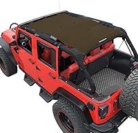 Vista 51 de Shadeidea JK Parasol Superior Compatible con Jeep Wrangler JKU Cobertura de Techo de Malla Suave (2007-2018) - Bloqueador UV de Ruido del Viento