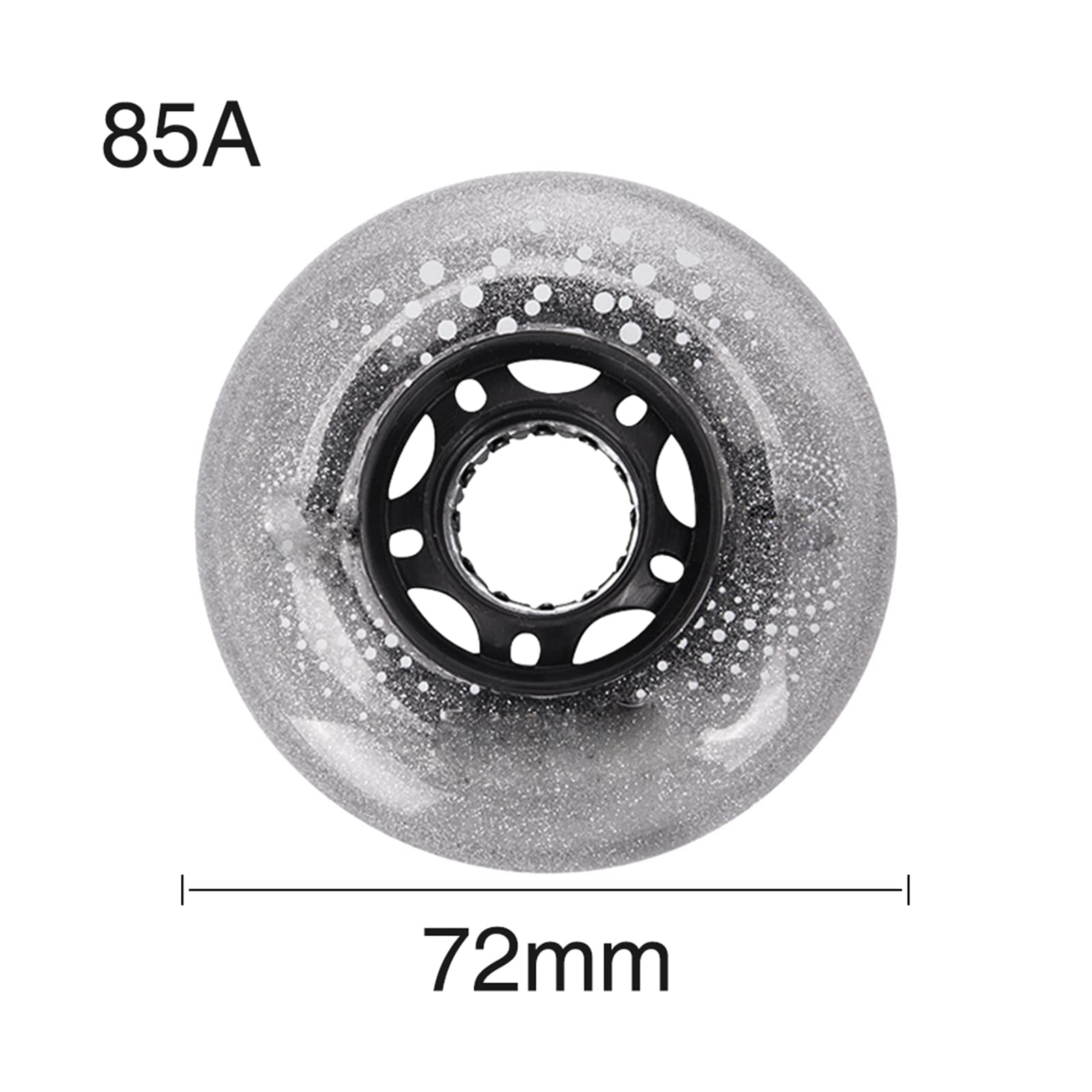 Generico Rotelle per Pattini in Linea Interno e All'aperto Ruota di Ricambio per Pattini in Linea con Veloce Luminoso 85a Ruote in Linea LED 68mm/72mm/76mm/80mm Confezione da 8