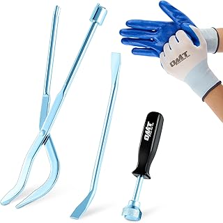 OMT Drum Brake Tool Kit, 3 Piece Drum Brake Adjustment Tool Set with Brake Spring Compressor Tool and Brake Spoon, Double Ended Brake Spring Pliers for Brake Spring Removal and Installation