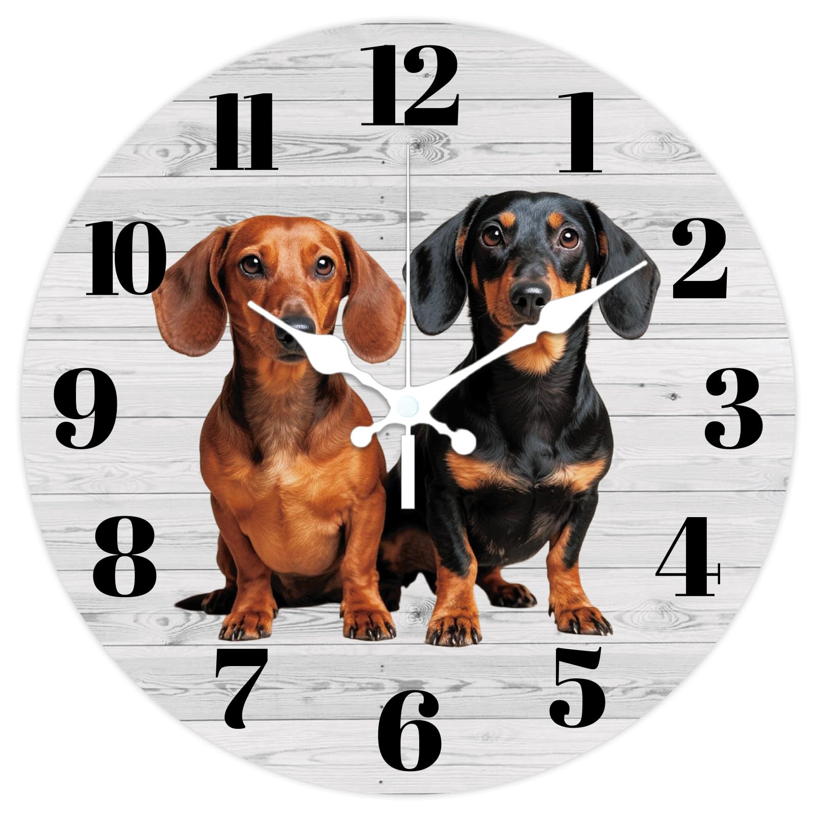 Horloge Murale Teckel CHGCRAFT pour Décorer un Petit Mur Vide