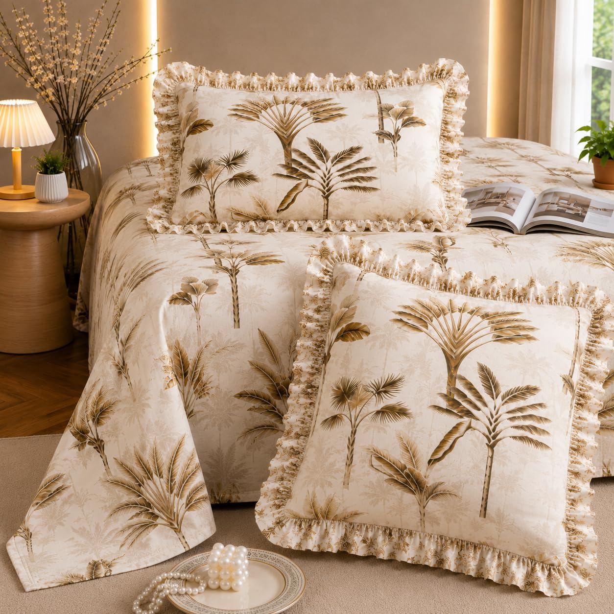 King Size Fitted Bedsheet - Premium Cotton Feel -3
