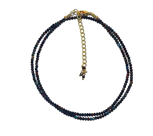 Vista 30 de Natural Smoky Quartz Gemstone Full Faceted Beads Crystals Dainty Necklace Jewelry Gift for Women, Birthstone, Healing Stones, 18 inch Stone